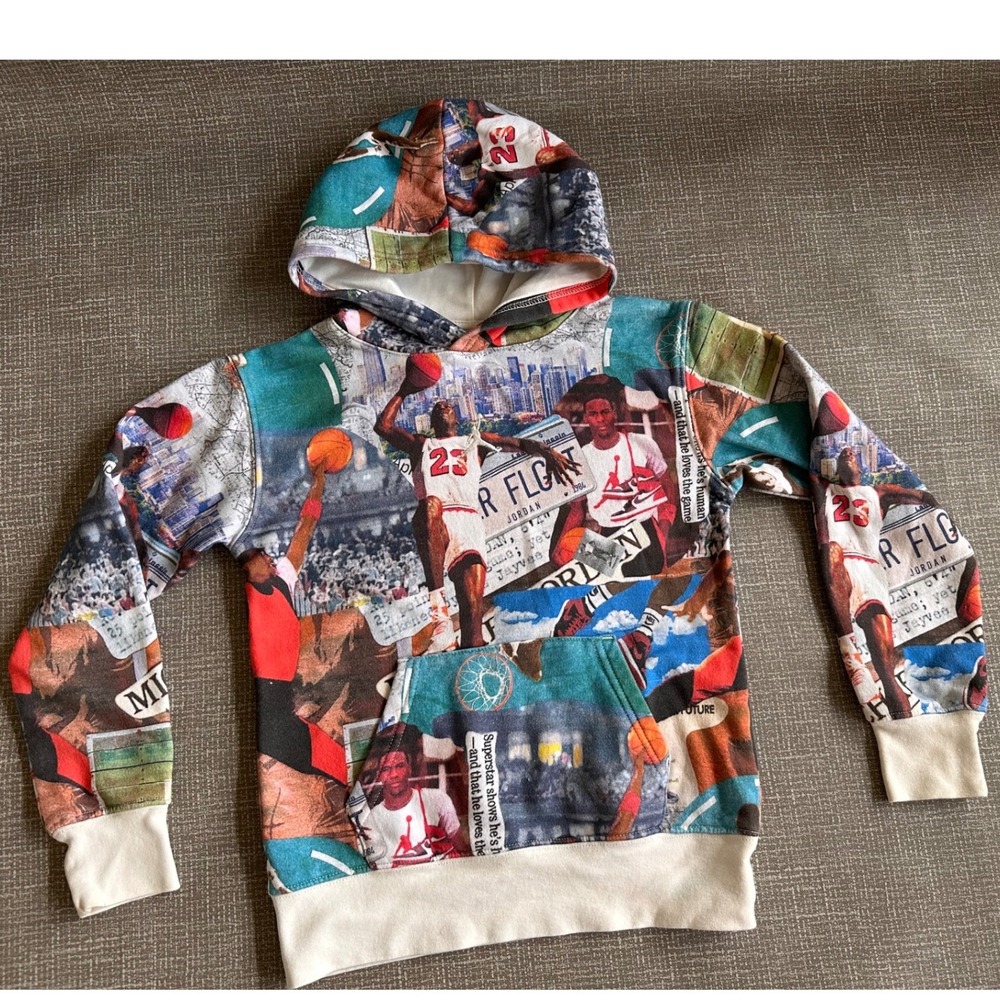 Jordan Boys Michael Jordan Collage Print Fleece Hoodie Multi Color Size S 8-10